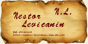 Nestor Levičanin vizit kartica